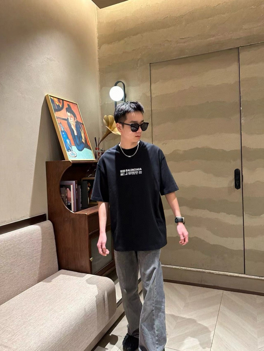 Camiseta Balenciaga - Estampado de código de barras