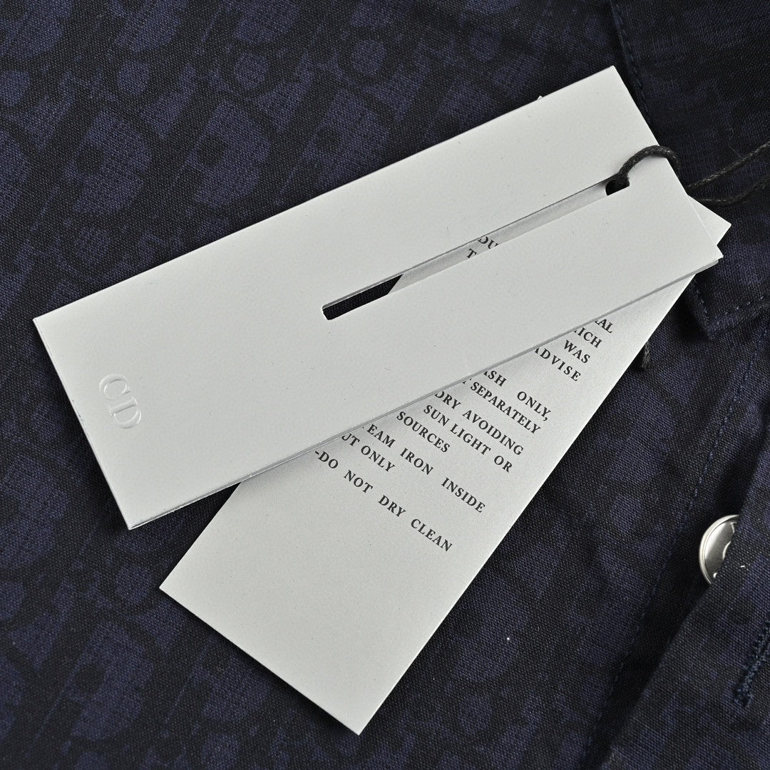 Chemise noire à manches courtes Dior