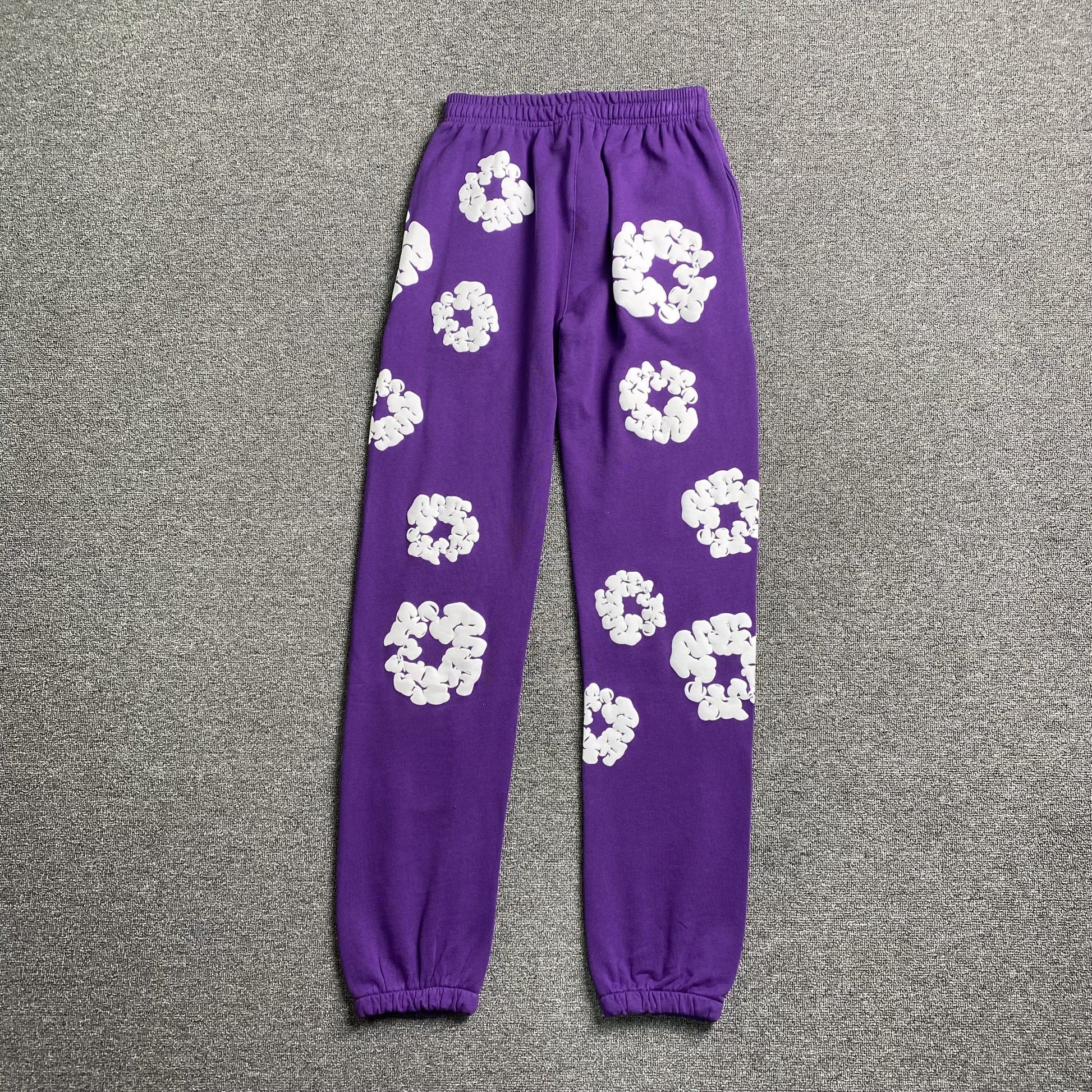 DENIM Tears Cotton Wreath Sweatpants - Purple Unisex Streetwear Limited Edition