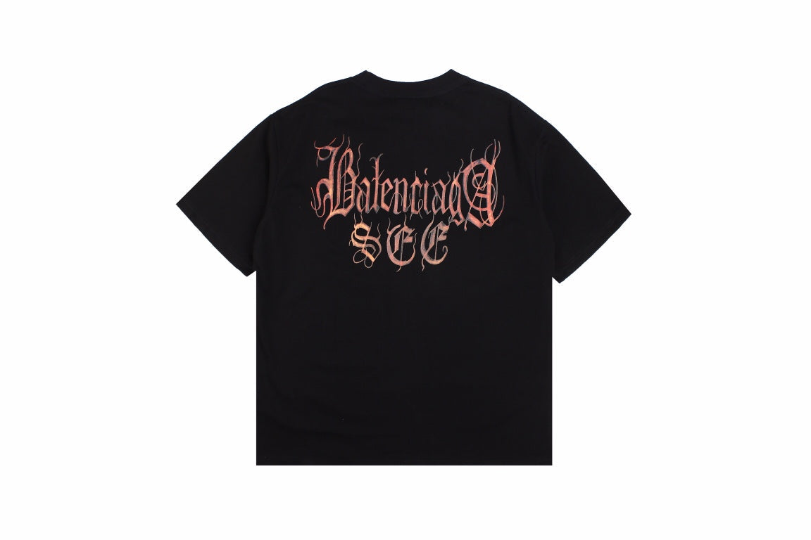 BALENCIAGA Logo T-shirt - Black Unisex Streetwear Limited Edition - The BALENCIAGA LOGO T-SHIRT BLACK - REPLICA is the epitome of luxury streetwear with a