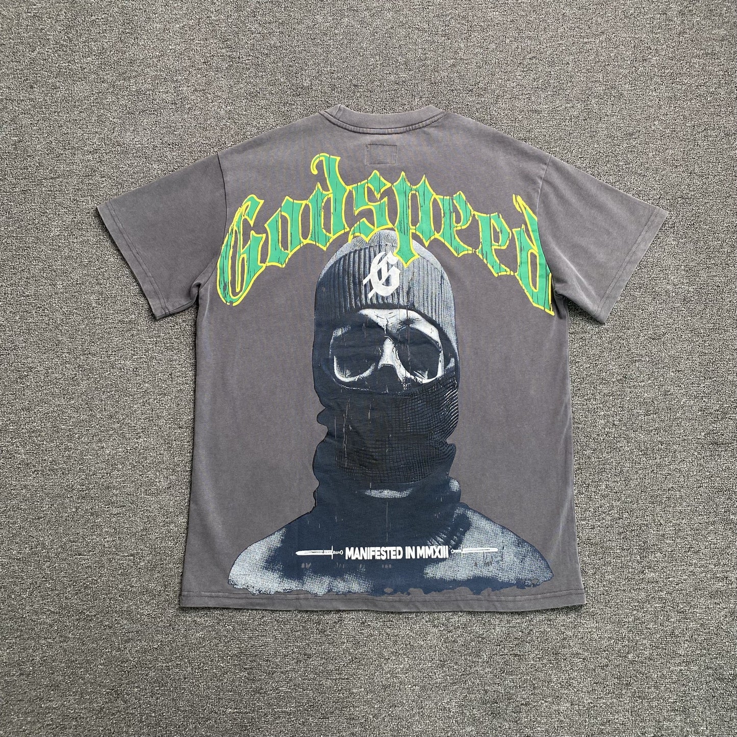 GODSPEED Balaclava Szn T-shirt Washed - Grey Unisex Streetwear Limited Edition