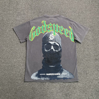 GODSPEED Balaclava Szn T-shirt Washed - Grey Unisex Streetwear Limited Edition