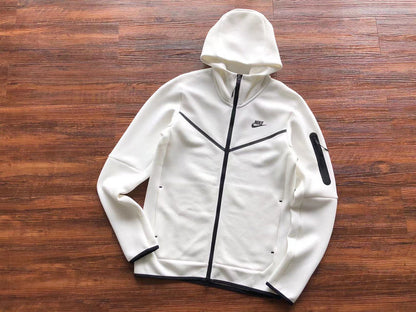 NIKE Tech Fleece Hoodie - - White Unisex Streetwear Limited Edition
