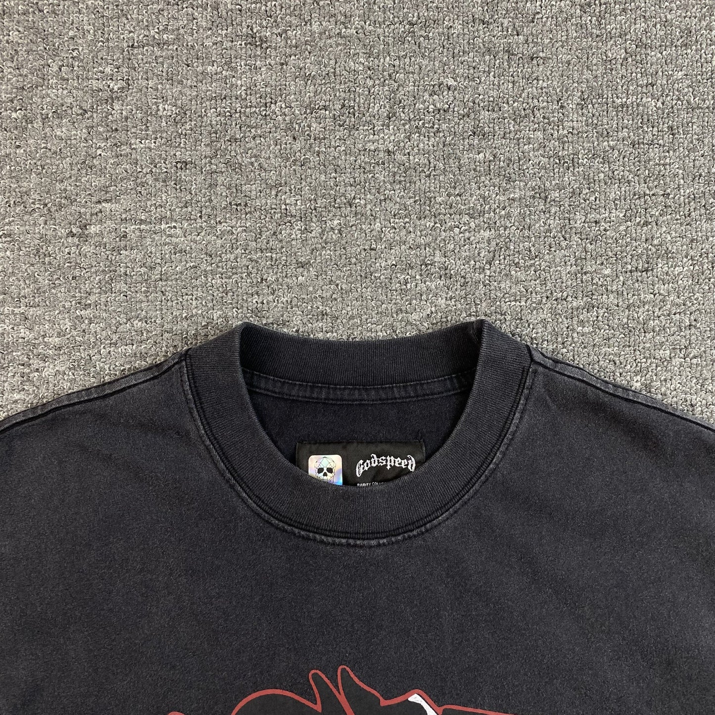 GODSPEED Racer Goldie T-shirt Washed - Black Unisex Streetwear Limited Edition
