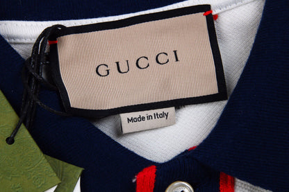 Polo Gucci con cuello Web (Blanco)