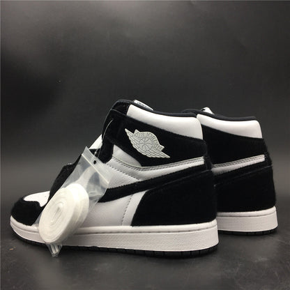 JORDAN 1 High - Panda - White Sneakers - Black Unisex Streetwear Limited Edition