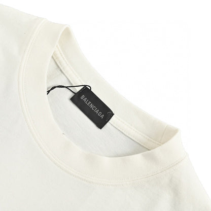 Camiseta Balenciaga con logo estampado (blanca)