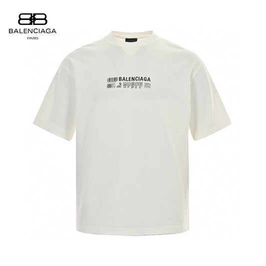 Balenciaga T-shirt - Barcode Graphic - Black Unisex Streetwear Limited Edition