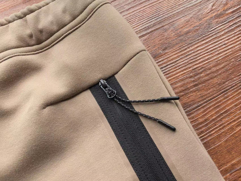 NIKE TECH FLEECE PANTS x SANDALWOOD/LIGHT BONE WHITE - close up - replica sneakers
