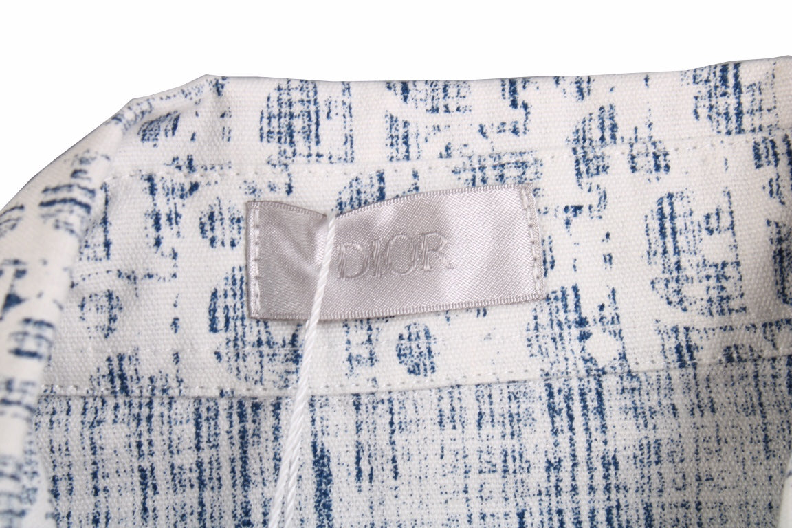 Camisa Dior Monogram (Azul/Blanco)