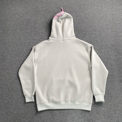 SYNA World Hood Logo Hoodie Grey - Pink Unisex Streetwear Limited Edition