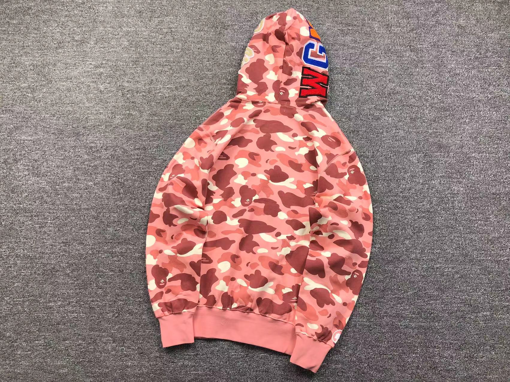 BAPE - Barbie Dot Camo Shark Full Zip Hoodie - Pink Unisex Streetwear Limited Edition