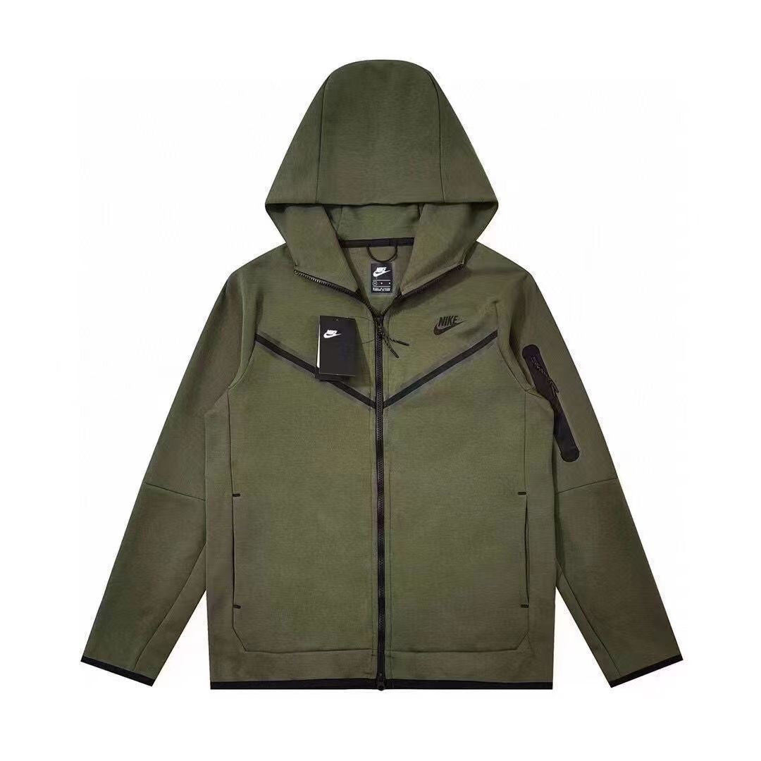 NIKE Tech Fleece Hoodie - Archeo - Brown Unisex Streetwear Limited Edition - The NIKE TECH FLEECE HOODIE ARCHEO BROWN - REPLICA merges modern sportswear innovation with a
