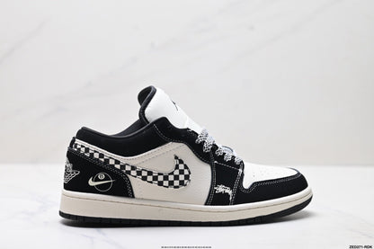 JORDAN 1 Mid - Equality Sneakers - Black Unisex Streetwear Limited Edition