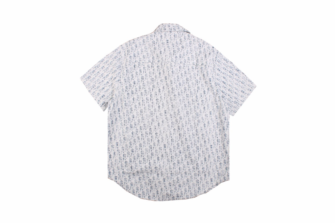 Camisa Dior Monogram (Azul/Blanco)