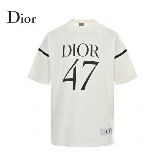 Dior 47 T-shirt - White Unisex Streetwear Limited Edition - <span>This Dior t-shirt features a white design with the bold 'Dior 47' graphic on the
