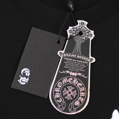 CHROME Hearts White Cross T-shirt - Black Unisex Streetwear Limited Edition