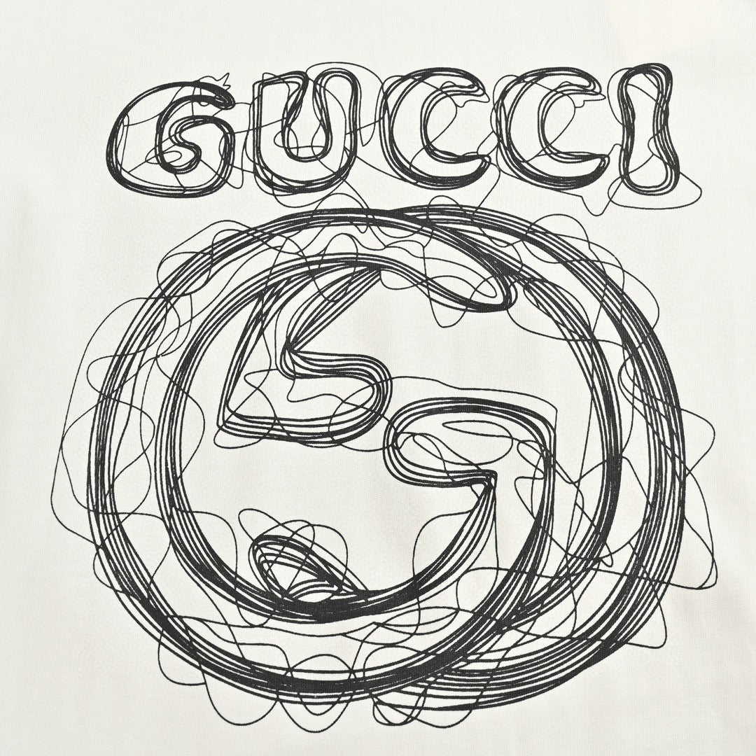Camiseta Gucci - Logotipo garabateado
