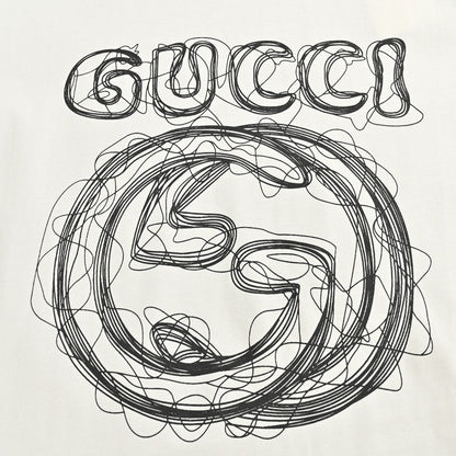 Camiseta Gucci - Logotipo garabateado