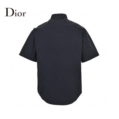 Chemise noire à manches courtes Dior