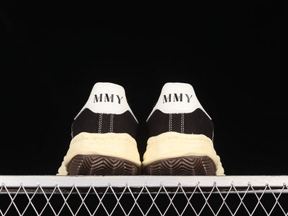 MAISON Mihara Yasuhiro Blakey Og Sole Leather Low Beige Sneakers - Black Unisex Streetwear Limited Edition