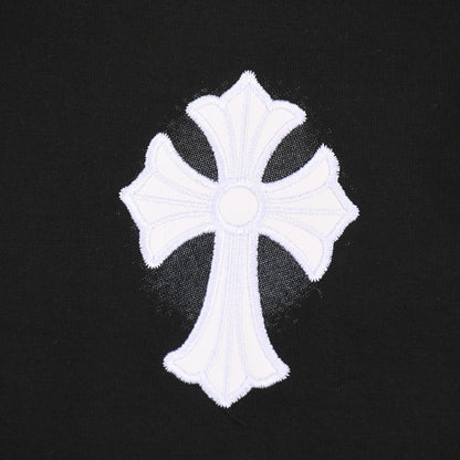 CHROME Hearts White Cross T-shirt - Black Unisex Streetwear Limited Edition