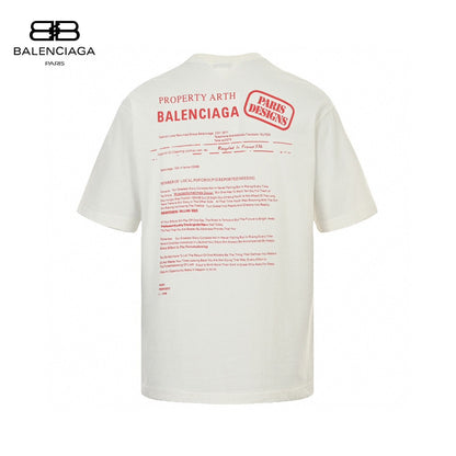 Camiseta Balenciaga con logo estampado (blanca)