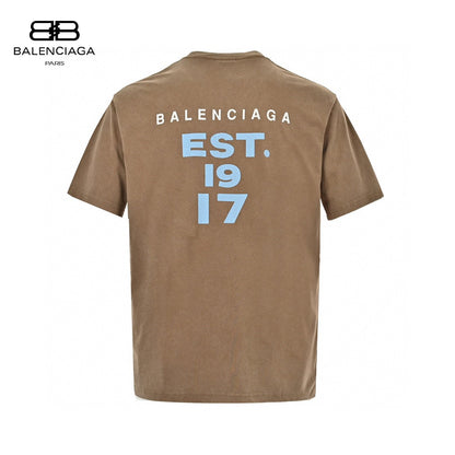 Balenciaga T-shirt - Berlin Graphic - Black Unisex Streetwear Limited Edition - <span>This Balenciaga t-shirt features a minimalist design with the text 'Balenciaga' inside a green rectangular