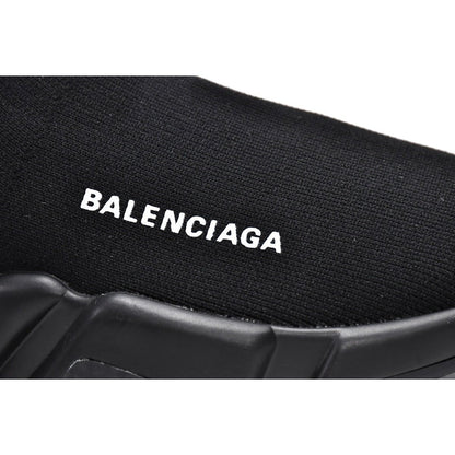 BALENCIAGA Speed Trainer - Triple - Black Unisex Streetwear Limited Edition - The Balenciaga Speed Trainer x Triple Black edition elevates the iconic Speed Runner collection with