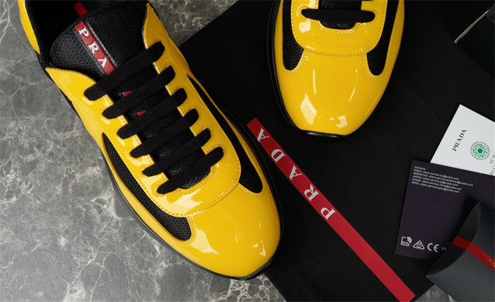 PRADA America's Cup Yellow - Sneakers - Black Unisex Streetwear Limited Edition