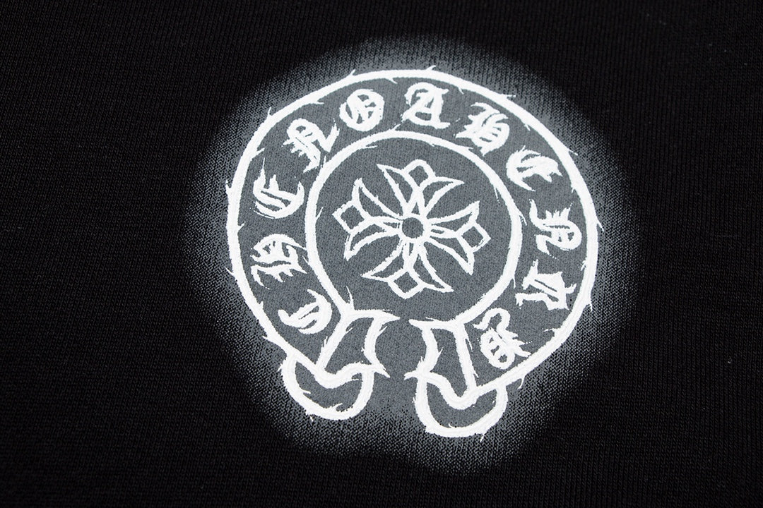CHROME Hearts Horse Shoe Logo Sweatshirt - Black Unisex Streetwear Limited Edition