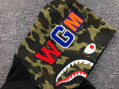 BAPE Shark Full Zip Hoodie - Black Unisex Streetwear Limited Edition