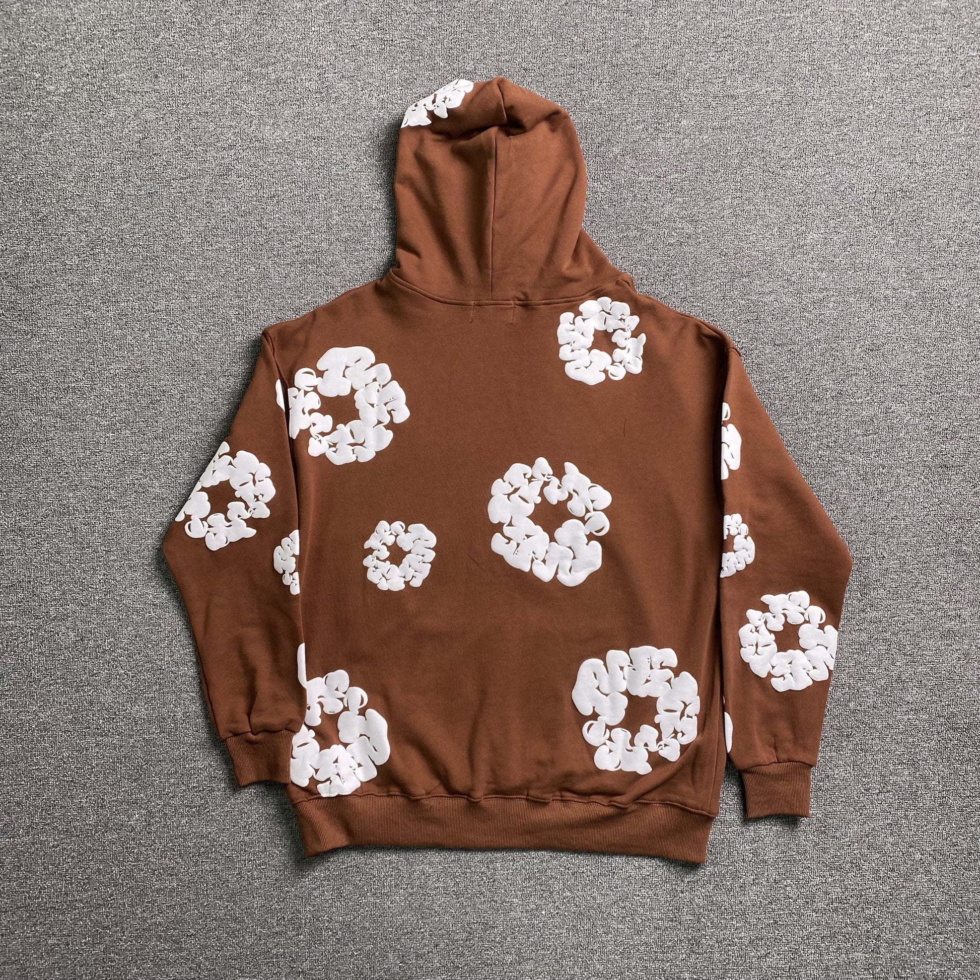DENIM Tears Cotton Wreath Hoodie - Brown Unisex Streetwear Limited Edition