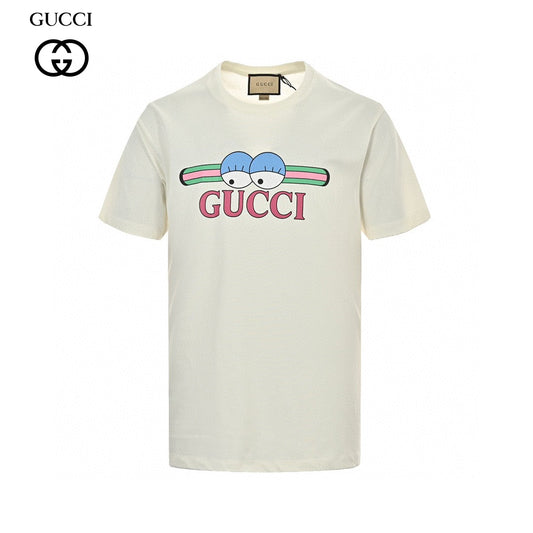 Gucci Eyes Graphic T-shirt - Red Unisex Streetwear Limited Edition - <span>This Gucci t-shirt features a playful graphic design with eyes on a green and pink