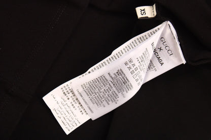 Camiseta negra GUCCI x BALENCIAGA DRIP LOGO