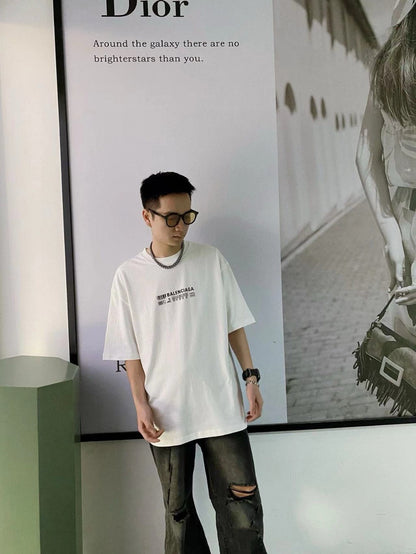 Camiseta Balenciaga - Estampado de código de barras