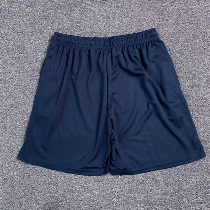 ERIC Emanuel Ee Basic Shorts Navy - Mauve - - Yellow Unisex Streetwear Limited Edition - The ERIC EMMANUEL EE BASIC SHORTS NAVY/MAUVE/YELLOW - REPLICA fuse luxury streetwear aesthetics with premium