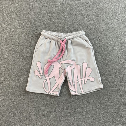 SYNA World Shorts Grey - Pink Unisex Streetwear Limited Edition