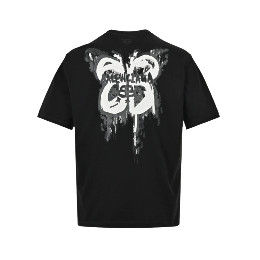 BALENCIAGA Star Graphic T-shirt - Black Unisex Streetwear Limited Edition - The BALENCIAGA STAR GRAPHIC T-SHIRT BLACK - REPLICA combines luxury streetwear aesthetics with bold graphic