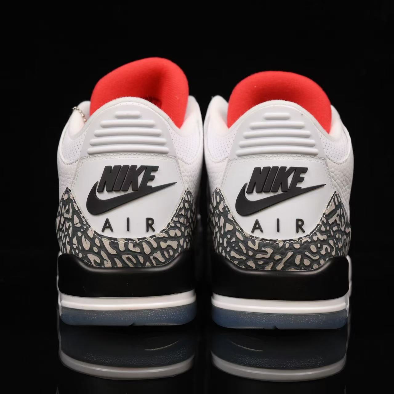AIR Jordan 3 Retro Free Throw Line White Cement White - - Black Unisex Streetwear Limited Edition