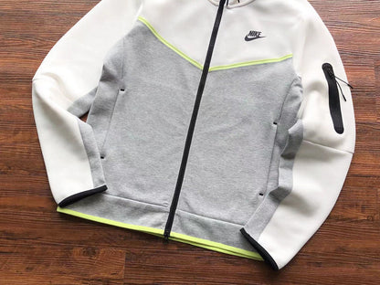 NIKE Tech Fleece Hoodie - Volt - Grey Unisex Streetwear Limited Edition