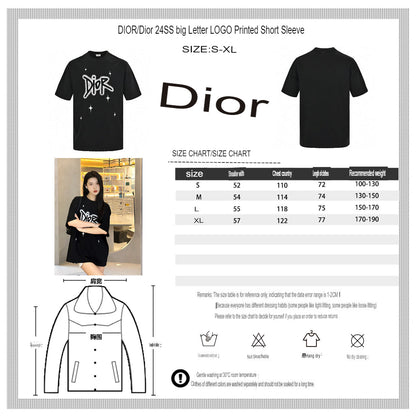 Camiseta Dior con estampado de estrella, negra