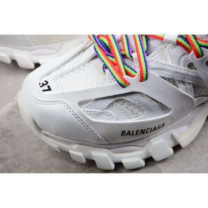 BALENCIAGA Track - - White Unisex Streetwear Limited Edition - The Balenciaga Track x White Color sneaker elevates the iconic design with a fresh, all-white