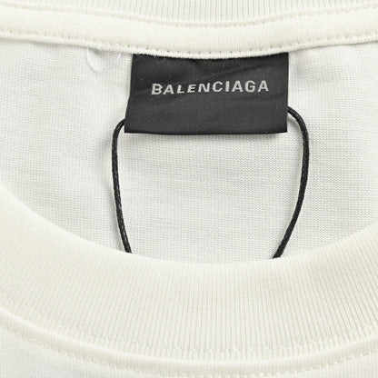 T-shirt blanc Balenciaga avec graphisme Paris.