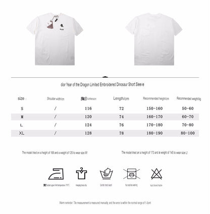 Camiseta Dior con bordado de lagarto - Blanca