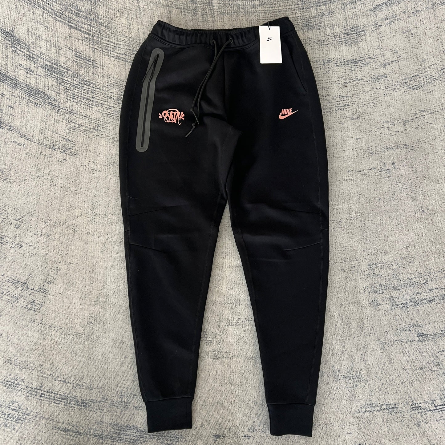 NIKE Tech Fleece - Syna Central Cee Pants - Red Unisex Streetwear Limited Edition