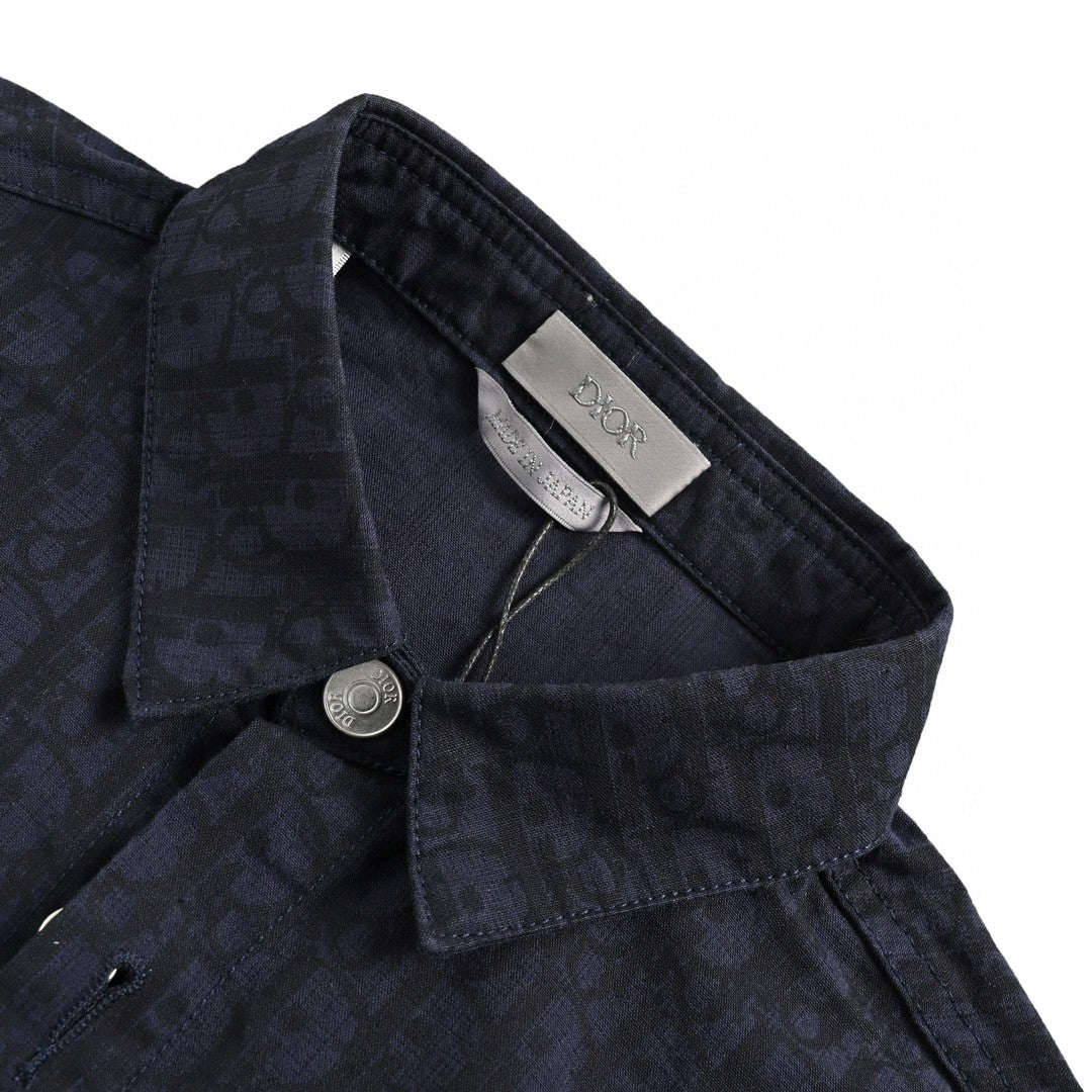 Chemise noire à manches courtes Dior