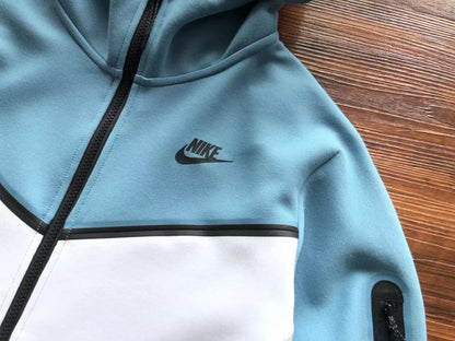 NIKE TECH FLEECE HOODIE x BABY BLUE/GREY/WHITE