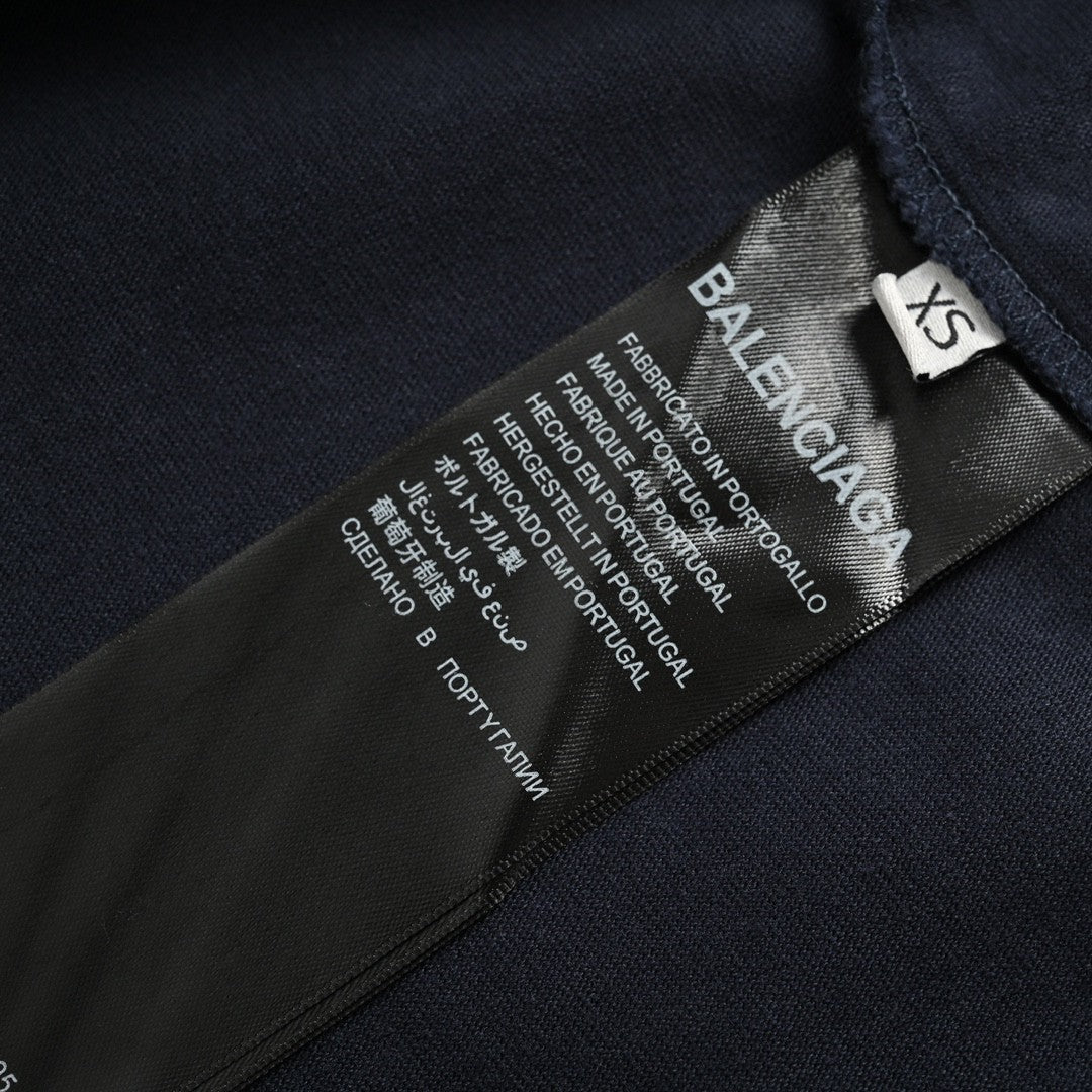 Balenciaga T-Shirt - Navy Back Logo - box - replica sneakers