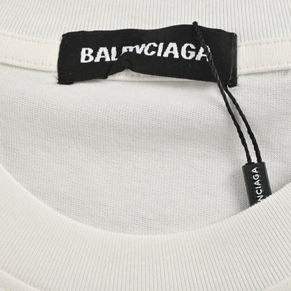 T-shirt blanc Balenciaga avec motif graphique